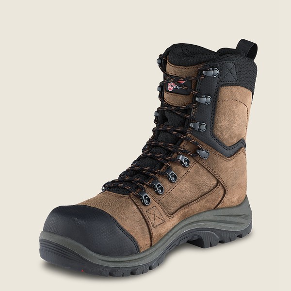 Safety Støvler Herre - Red Wing Trades - 8-Inch Insulated Waterproof Toe - Brune/Sort - VDFWQB-581